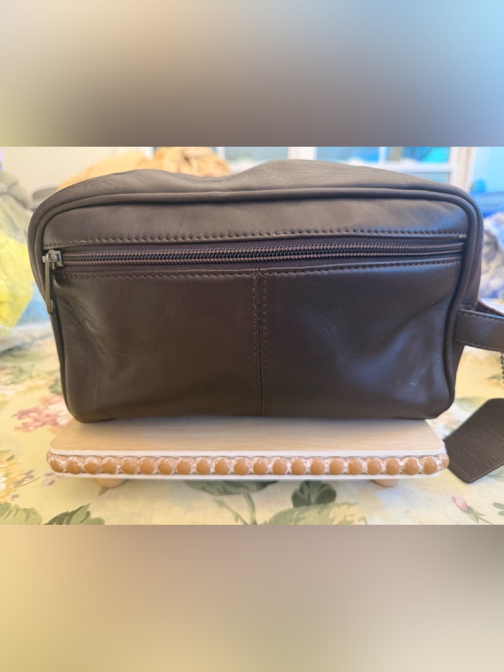 Rawlings Brown Leather Men's Toiletry Dopp Kit